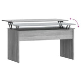 NNEVL Coffee Table Grey Sonoma 102x50.5x52.5 cm Engineered Wood