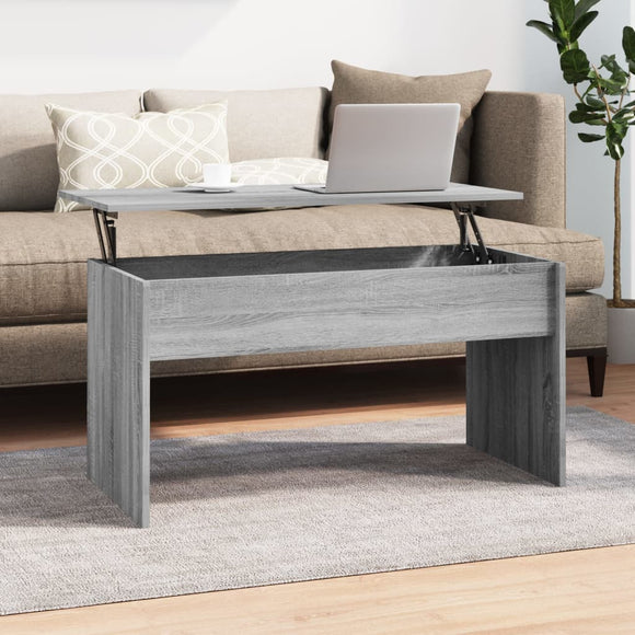 NNEVL Coffee Table Grey Sonoma 102x50.5x52.5 cm Engineered Wood