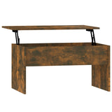 NNEVL Coffee Table Smoked Oak 80x50.5x41.5 cm Engineered Wood