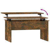 NNEVL Coffee Table Smoked Oak 80x50.5x41.5 cm Engineered Wood