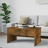NNEVL Coffee Table Smoked Oak 80x50.5x41.5 cm Engineered Wood