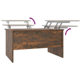 NNEVL Coffee Table Smoked Oak 80x50x42.5 cm Engineered Wood