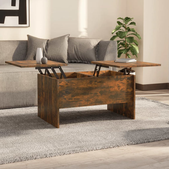 NNEVL Coffee Table Smoked Oak 80x50x42.5 cm Engineered Wood