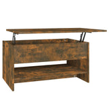 NNEVL Coffee Table Smoked Oak 80x50x40 cm Engineered Wood