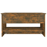 NNEVL Coffee Table Smoked Oak 80x50x40 cm Engineered Wood