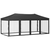 NNEVL Folding Party Tent with Sidewalls Anthracite 3x6 m