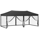 NNEVL Folding Party Tent with Sidewalls Anthracite 3x6 m