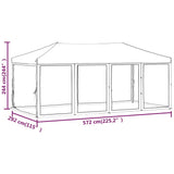NNEVL Folding Party Tent with Sidewalls Anthracite 3x6 m