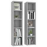 NNEVL CD Cabinets 2 pcs Grey Sonoma 21x16x93.5 cm Engineered Wood