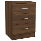 NNEVL Bedside Cabinets 2 pcs Brown Oak 38x35x56 cm Engineered Wood