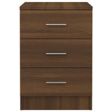 NNEVL Bedside Cabinets 2 pcs Brown Oak 38x35x56 cm Engineered Wood