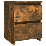 NNEVL Bedside Cabinets 2 pcs Smoked Oak 30x30x40 cm Engineered Wood