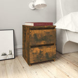 NNEVL Bedside Cabinets 2 pcs Smoked Oak 30x30x40 cm Engineered Wood