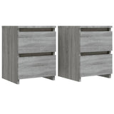 NNEVL Bedside Cabinets 2 pcs Grey Sonoma 30x30x40 cm Engineered Wood
