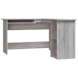 NNEVL Corner Desk Grey Sonoma 120x140x75 cm Engineered Wood