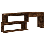 NNEVL Corner Desk Smoked Oak 200x50x76 cm Engineered Wood