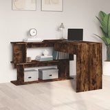 NNEVL Corner Desk Smoked Oak 200x50x76 cm Engineered Wood