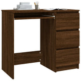 NNEVL Desk Brown Oak 90x45x76 cm Engineered Wood