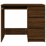 NNEVL Desk Brown Oak 90x45x76 cm Engineered Wood