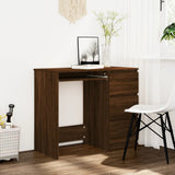 NNEVL Desk Brown Oak 90x45x76 cm Engineered Wood