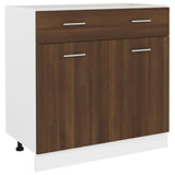 NNEVL Drawer Bottom Cabinet Brown Oak 80x46x81.5 cm Engineered Wood