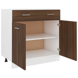 NNEVL Drawer Bottom Cabinet Brown Oak 80x46x81.5 cm Engineered Wood