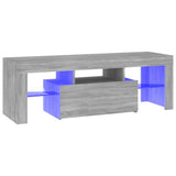NNEVL TV Cabinet with LED Lights Grey Sonoma 120x35x40 cm