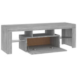 NNEVL TV Cabinet with LED Lights Grey Sonoma 120x35x40 cm