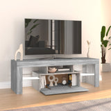 NNEVL TV Cabinet with LED Lights Grey Sonoma 120x35x40 cm