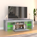 NNEVL TV Cabinet with LED Lights Grey Sonoma 120x35x40 cm