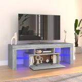 NNEVL TV Cabinet with LED Lights Grey Sonoma 120x35x40 cm