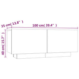 NNEVL TV Cabinet Smoked Oak 100x35x40 cm Engineered Wood