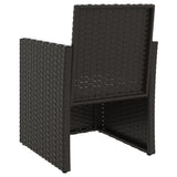 NNEVL 3 Piece Outdoor Sofa Set with Cushions Black Poly Rattan