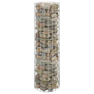 NNEVL Circular Gabion Pole Galvanised Steel Ø30x100 cm