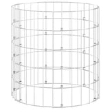 NNEVL Circular Gabion Pole Galvanised Steel Ø50x50 cm