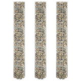 NNEVL Circular Gabion Raised Beds 3 pcs Galvanised Steel Ø30x200 cm