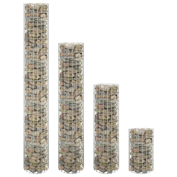 NNEVL Circular Gabion Raised Beds 4 pcs Ø30x50/100/150/200 cm