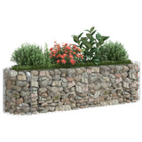NNEVL Gabion Raised Bed Galvanised Iron 190x50x50 cm