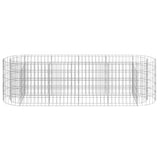 NNEVL Gabion Raised Bed Galvanised Iron 190x50x50 cm