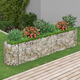 NNEVL Gabion Raised Bed Galvanised Iron 260x50x50 cm