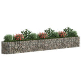 NNEVL Gabion Raised Bed Galvanised Iron 400x50x50 cm