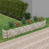 NNEVL Gabion Raised Bed Galvanised Iron 400x50x50 cm