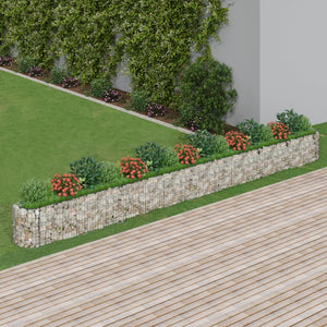 NNEVL Gabion Raised Bed Galvanised Iron 610x50x50 cm