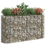 NNEVL Gabion Raised Bed Galvanised Iron 190x50x100 cm
