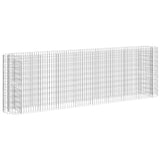 NNEVL Gabion Raised Bed Galvanised Iron 330x50x100 cm