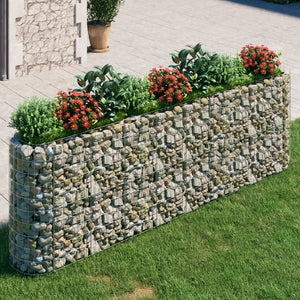 NNEVL Gabion Raised Bed Galvanised Iron 330x50x100 cm