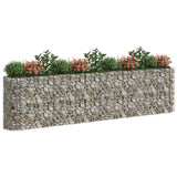 NNEVL Gabion Raised Bed Galvanised Iron 400x50x100 cm
