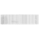 NNEVL Gabion Raised Bed Galvanised Iron 400x50x100 cm
