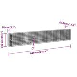 NNEVL Gabion Raised Bed Galvanised Iron 610x50x100 cm