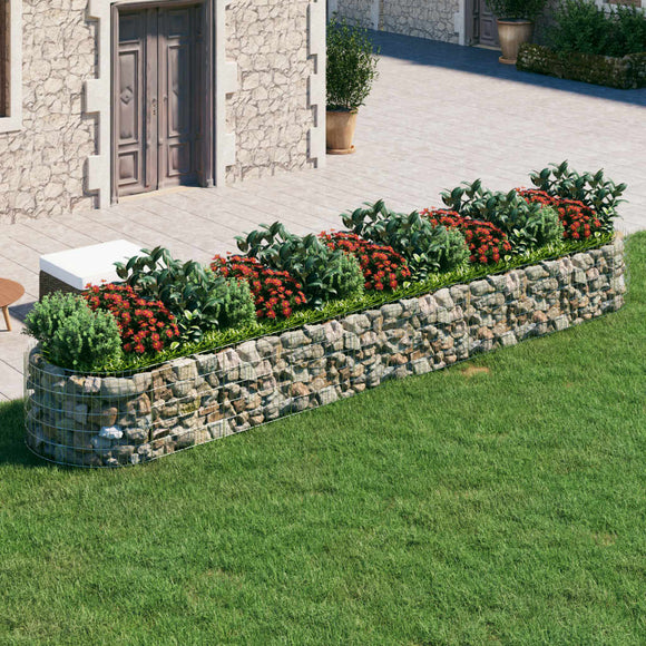 NNEVL Gabion Raised Bed Galvanised Iron 500x100x50 cm